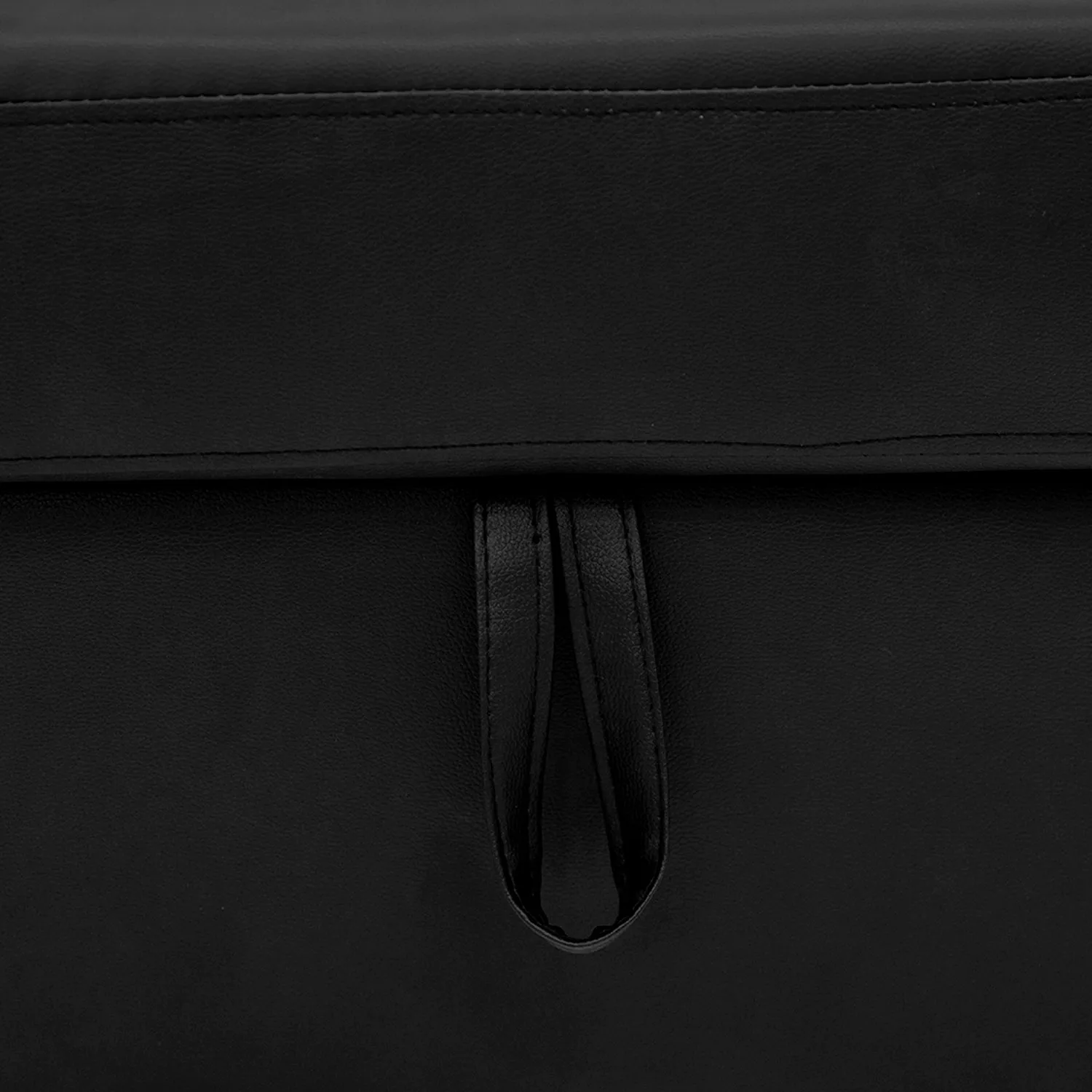 Canapé d'angle convertible WARREN 3 places simili noir