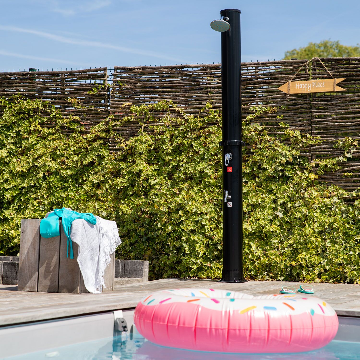 Zonne douche FIDGI zwart 35L