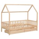 Kinderbed 190x90cm in hout met lades MARCEAU