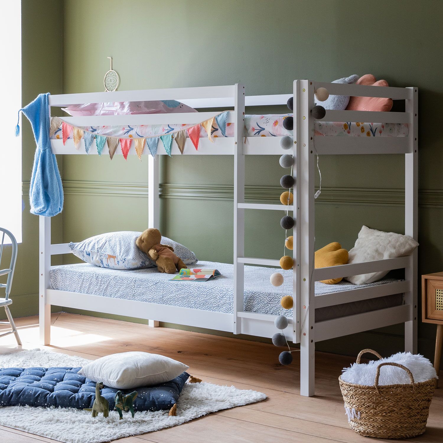 Kinderstapelbed 190x90cm wit AMBER