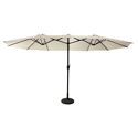 Dubbele parasol 2,7x4,6m LINAI beige