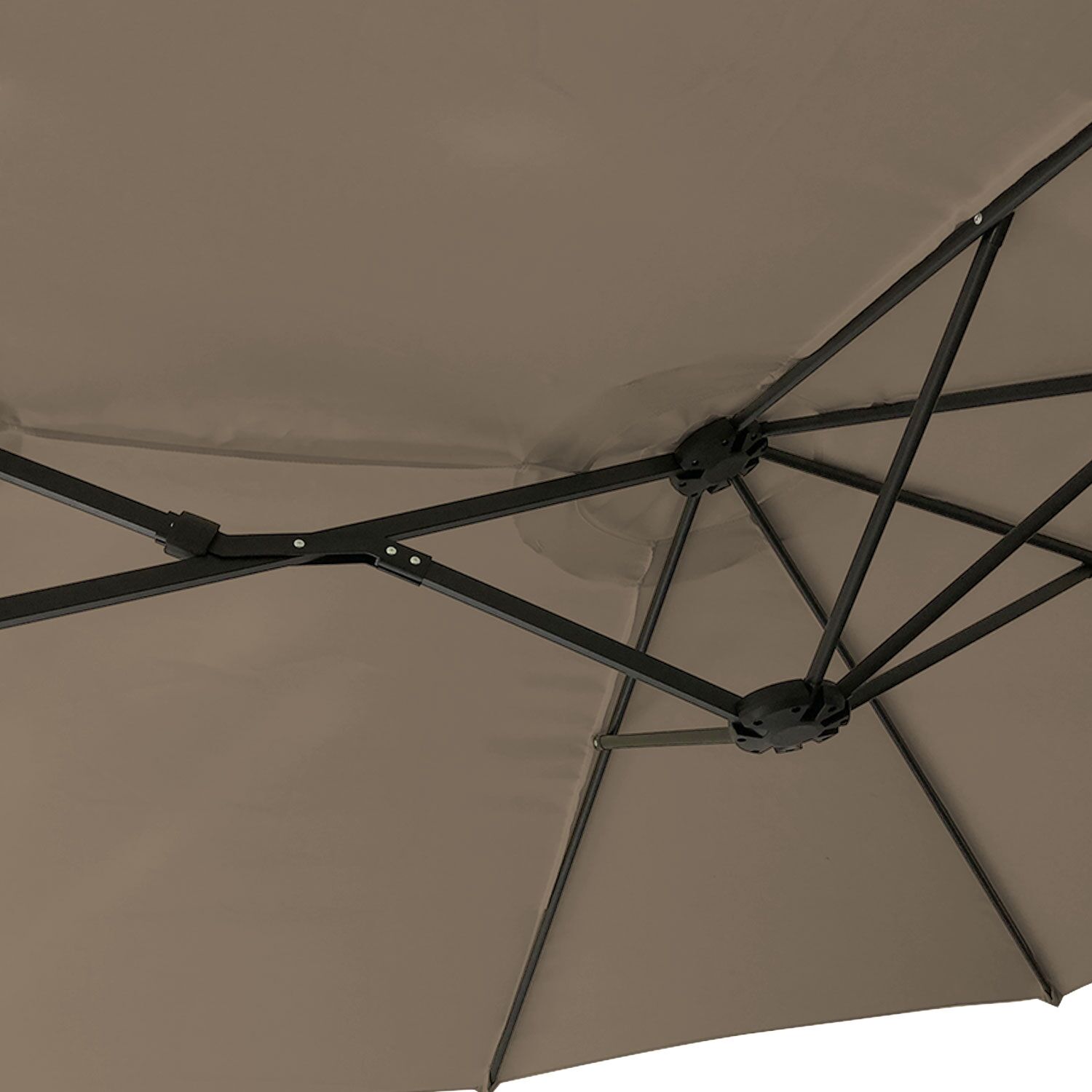 Dubbele parasol 2x4m LINAI taupe