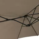 Dubbele parasol 2x4m LINAI taupe
