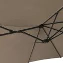 Dubbele parasol 2x4m LINAI taupe