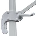 Parasol déporté MOLOKAI carré 3x3m blanc