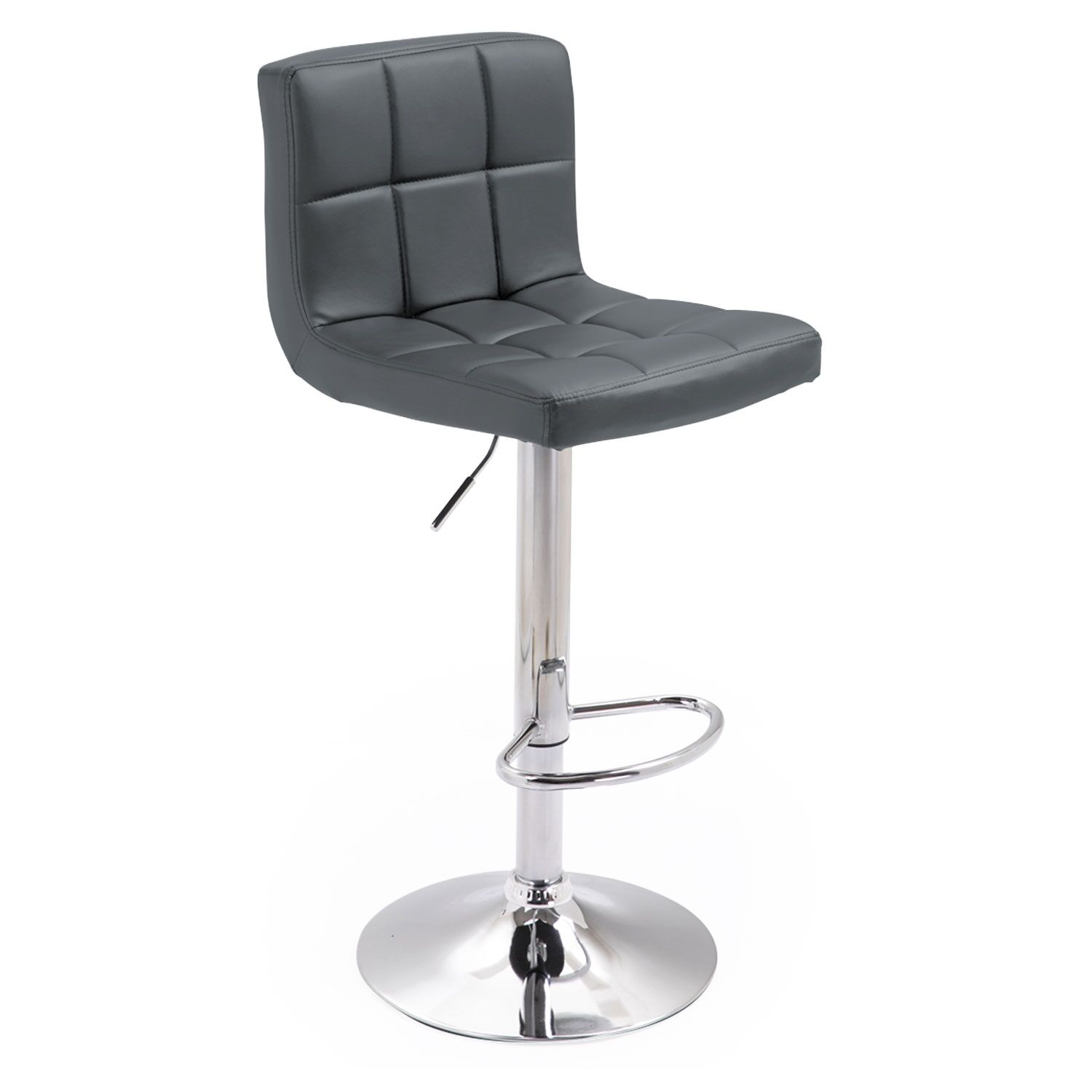 Pack de 2 taburetes de bar gris MIKE