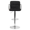 Lot de 2 tabourets de bar noir avec accoudoirs MIKE