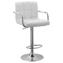 Pack de 2 taburetes de bar blancos con reposabrazos MIKE