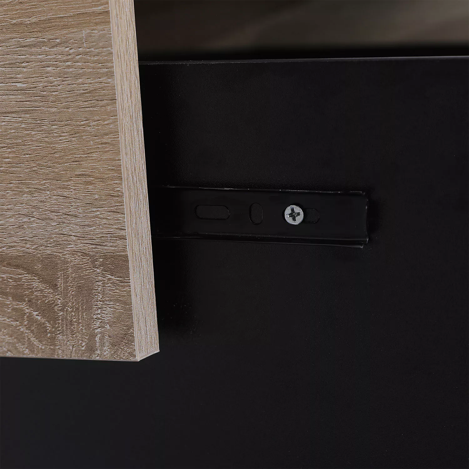 Mesa baja centro de madera deslizante y con almacenamiento GRETA