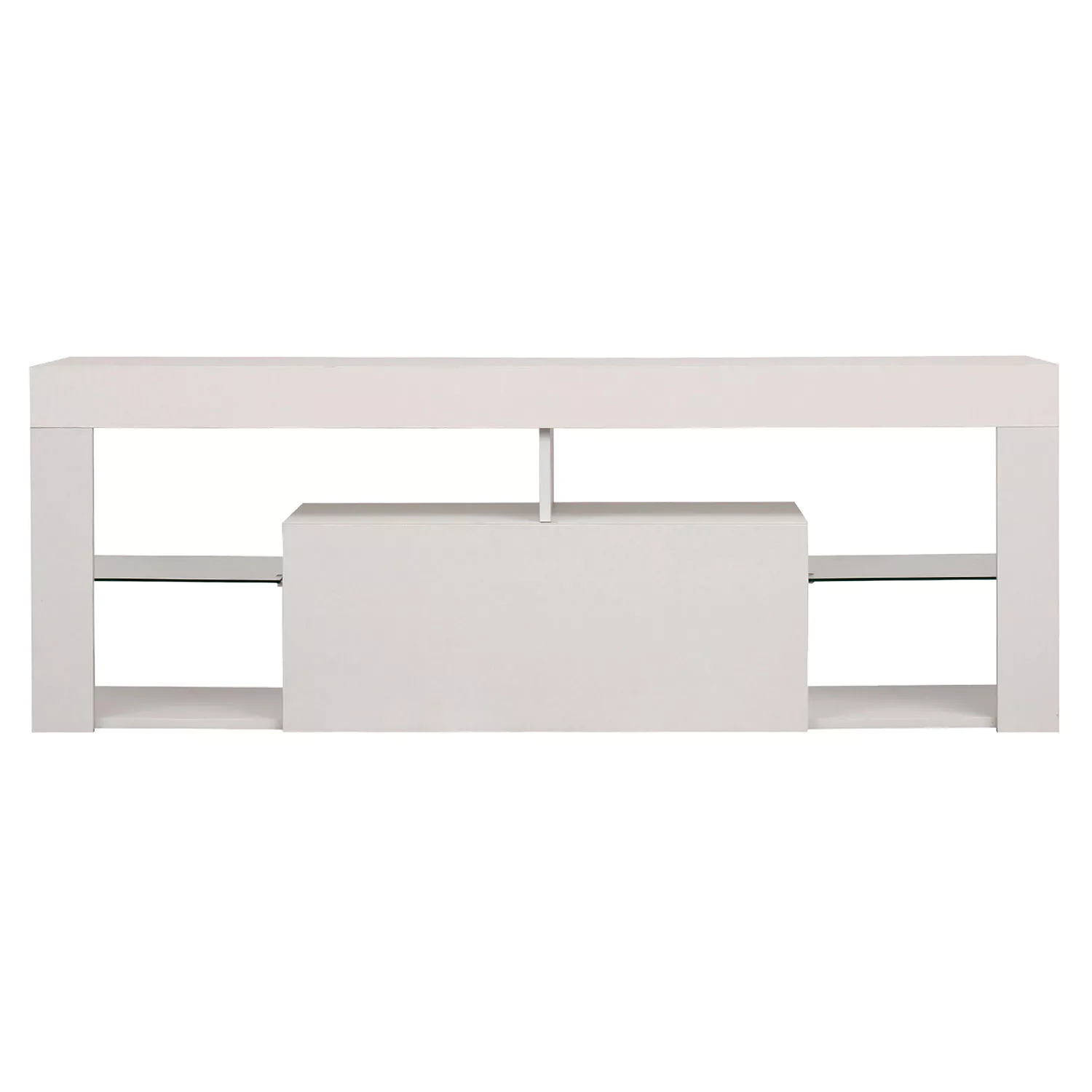 Meuble TV 140cm blanc à LED DARYL