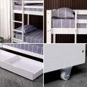 Kinderstapelbed 190x90cm wit met lades AMBER