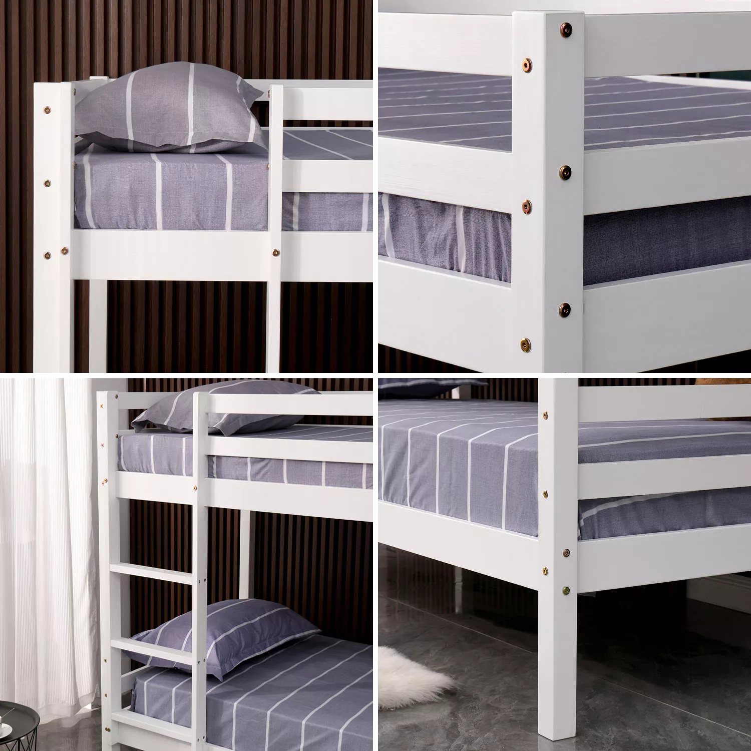 Kinderstapelbed 190x90cm wit AMBER