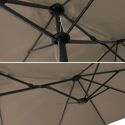 Dubbele parasol 2,7x4,6m LINAI taupe