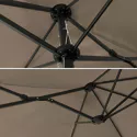 Dubbele parasol 2x4m LINAI taupe