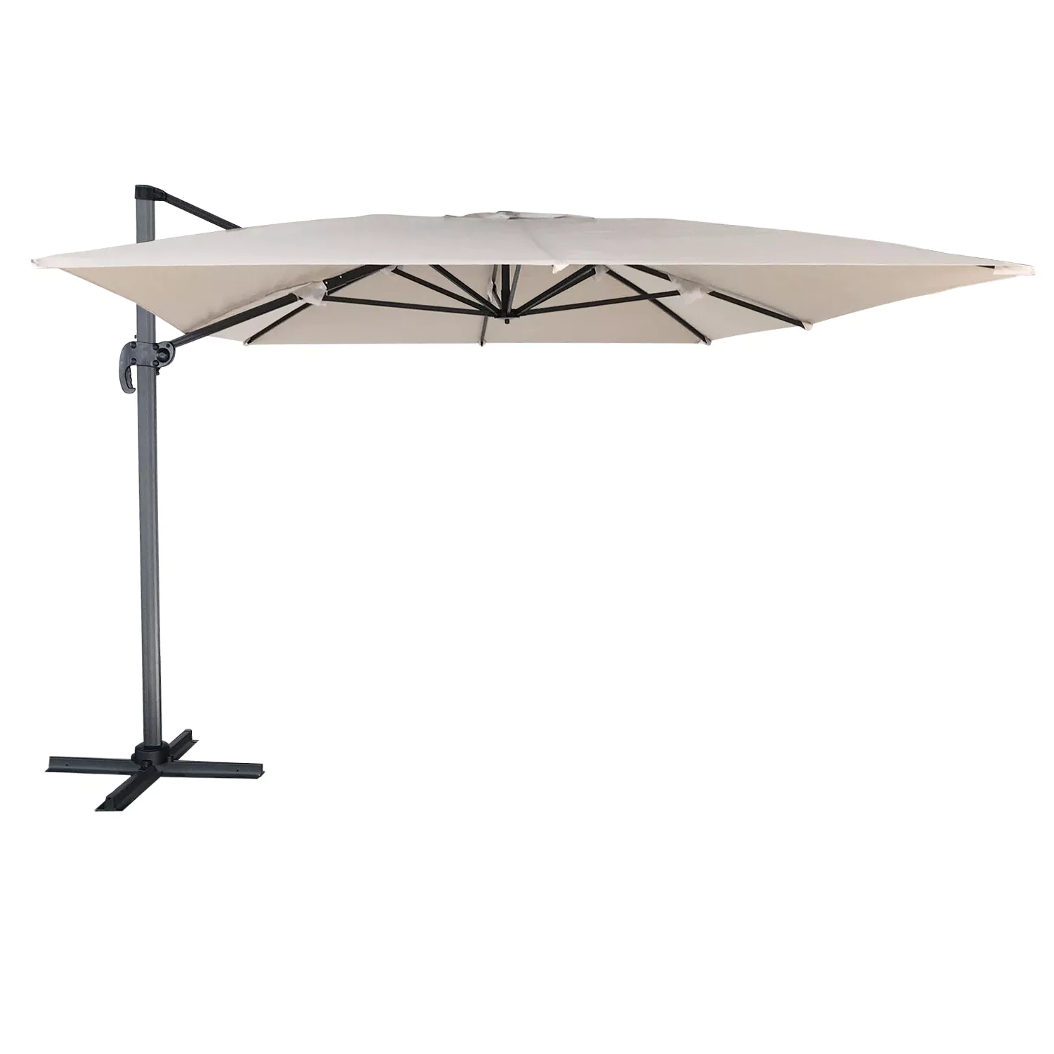 Offset parasol MOLOKAI rechthoekig 3x4m beige
