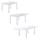 Gartenmöbel VENEZIA ausziehbar 132/264 aus weißem Aluminium - 10 Sitzplätze