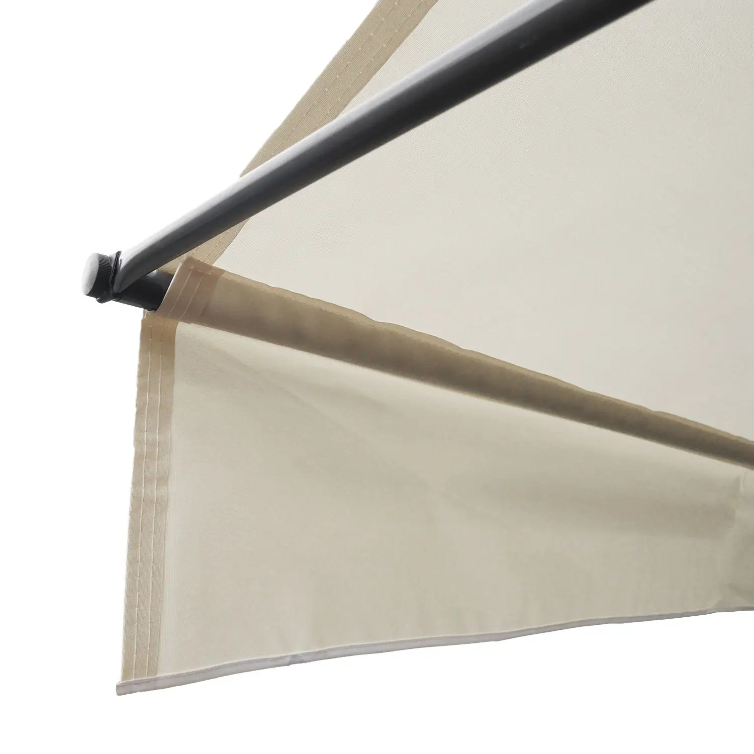 Tenda da balcone 3 × 1,2 m - Tessuto beige e struttura grigia