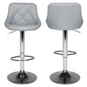 Tabouret de bar gris JASPER