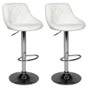 Set di 2 sgabelli da bar bianchi