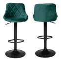 Tabouret de bar en velours vert ROBIN