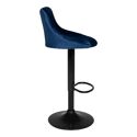 Set di 2 sgabelli da bar in velluto blu