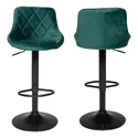 Lot de 2 tabourets de bar en velours vert ROBIN