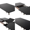 Tavolo HELGA allungabile 120 / 160 cm nero