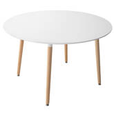 Table ronde 120cm blanche