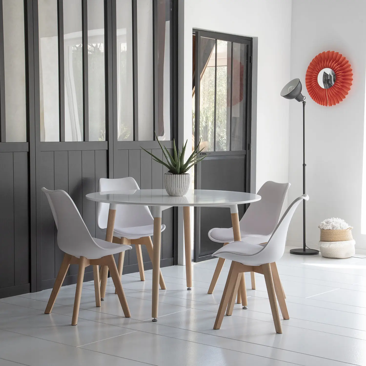 Mesa redonda 120cm blanca