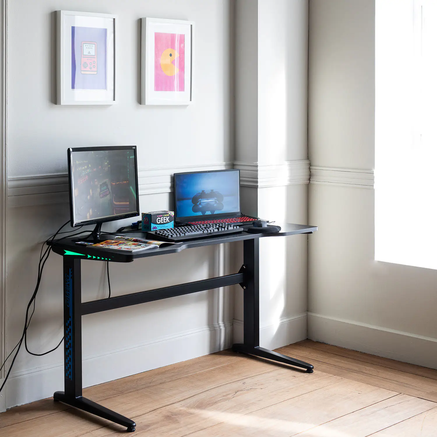 Bureau gamer à LED
