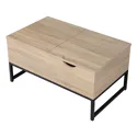 Mesa baja de madera con tapas elevadoras