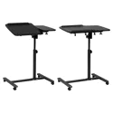 Table pour ordinateur à roulettes noire SABINE