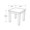Table d'appoint carrée en teck 45cm JAVA