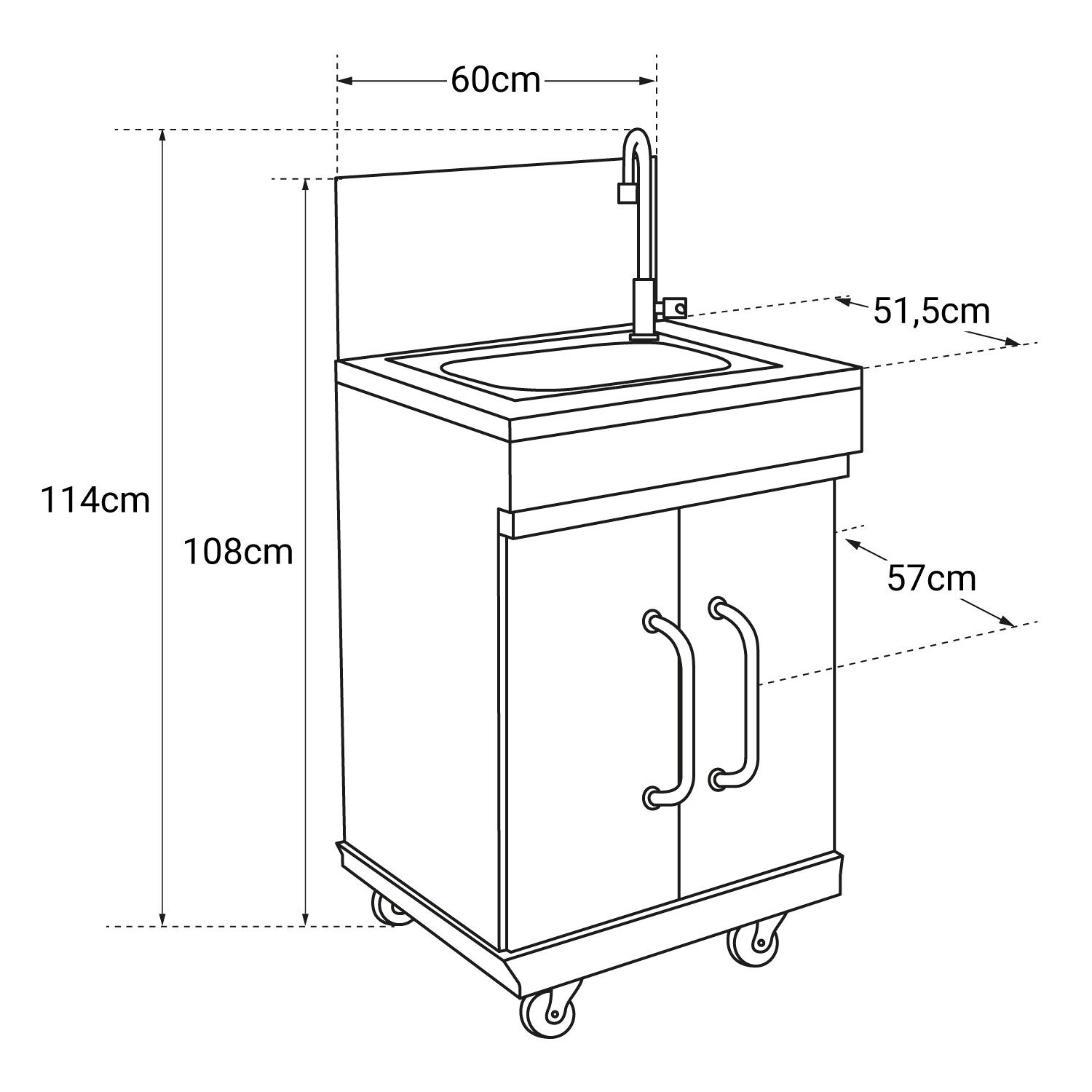 COOK'IN GARDEN - Meuble d'appoint EVIER FIDGI