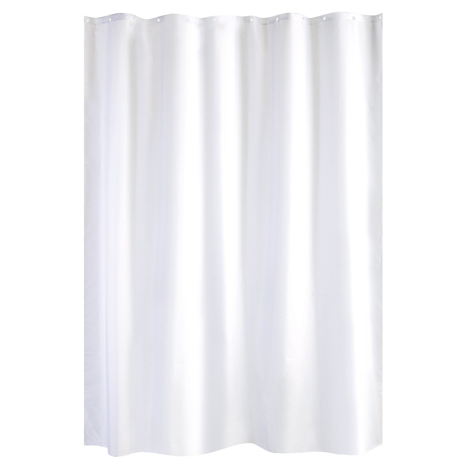 rideau de douche trendy tissu 180x200 blanc