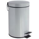 Poubelle salle de bain 3l hally silver