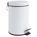 Poubelle salle de bain 3l hally blanc