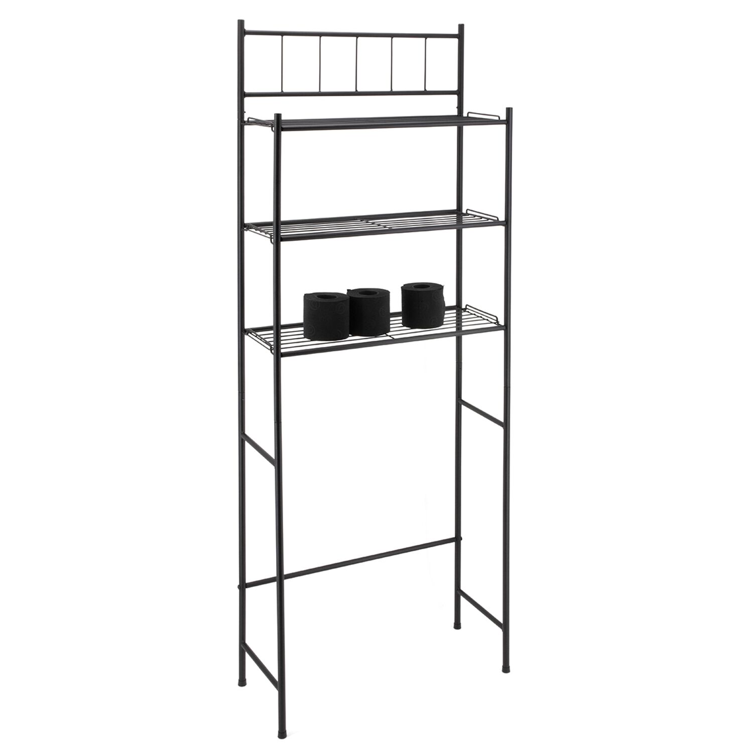 Desserte pour wc store noir 58.5x24.5x165