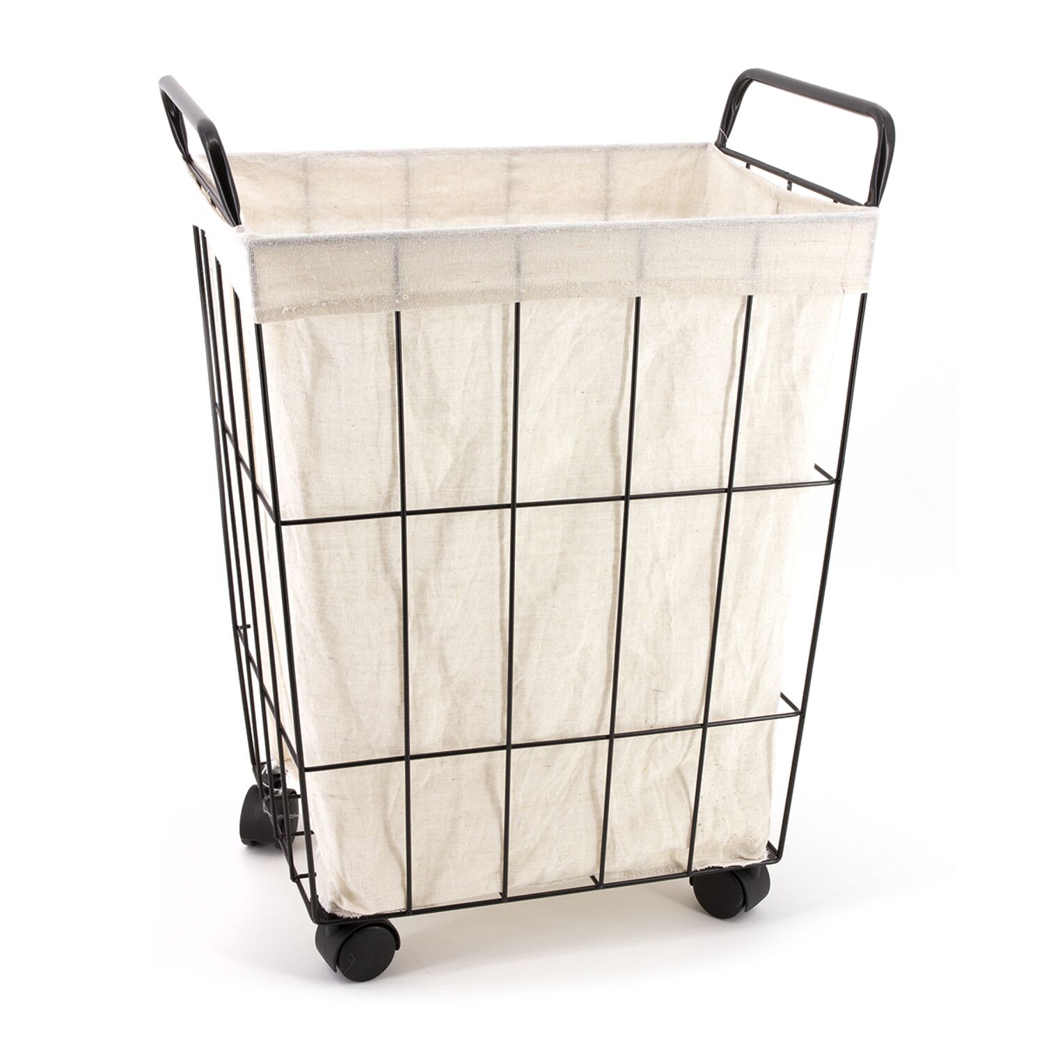 Panier à linge arya noir blanc