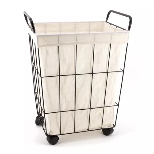 Panier à linge arya noir blanc