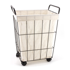 Panier à linge arya noir blanc