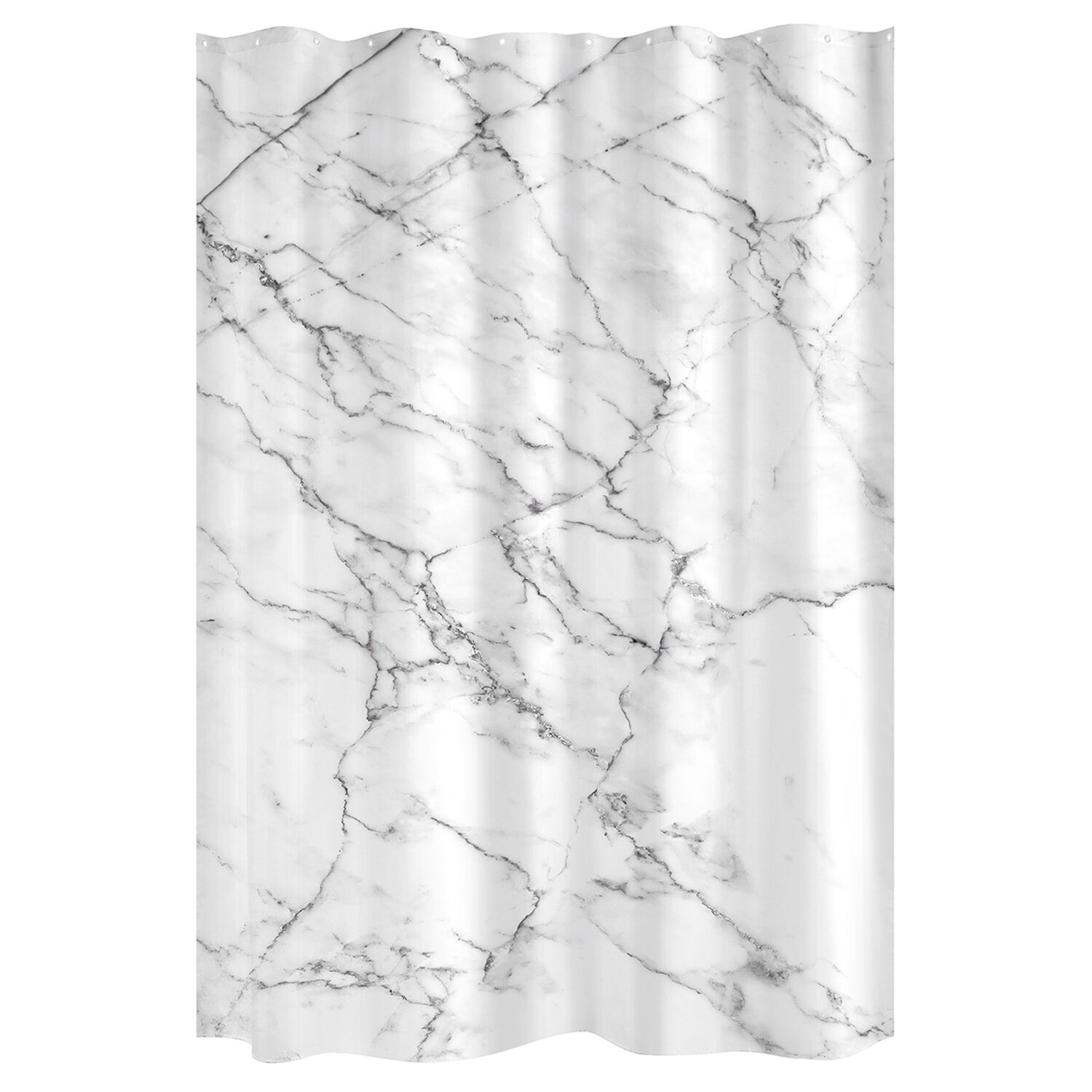 Rideau de douche marbre tissu 180x200 gris