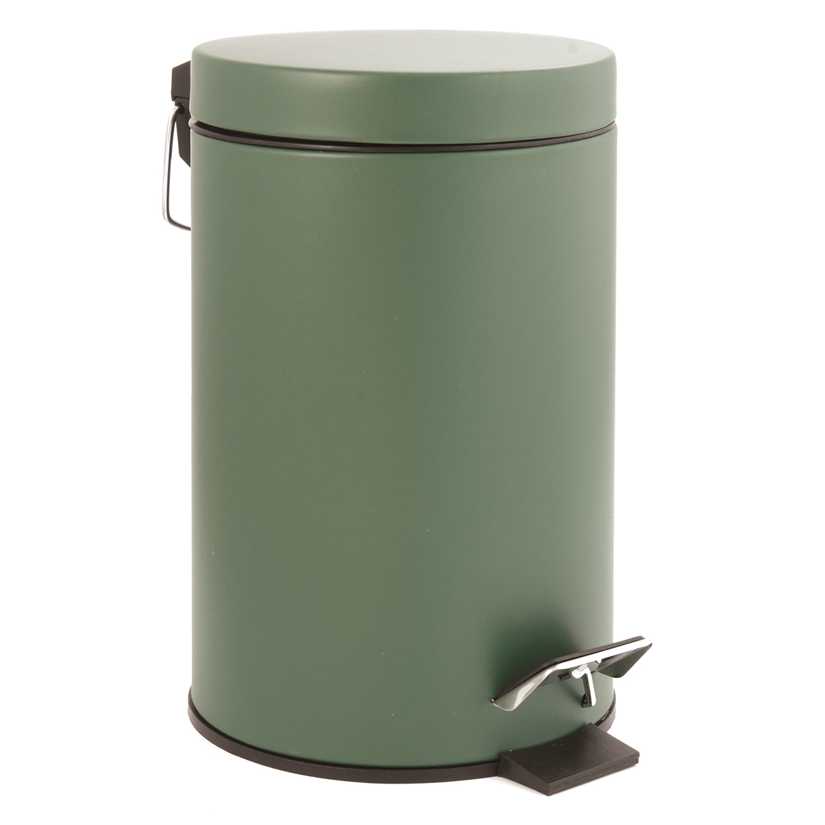 Poubelle salle de bain 3l lady en métal  kaki