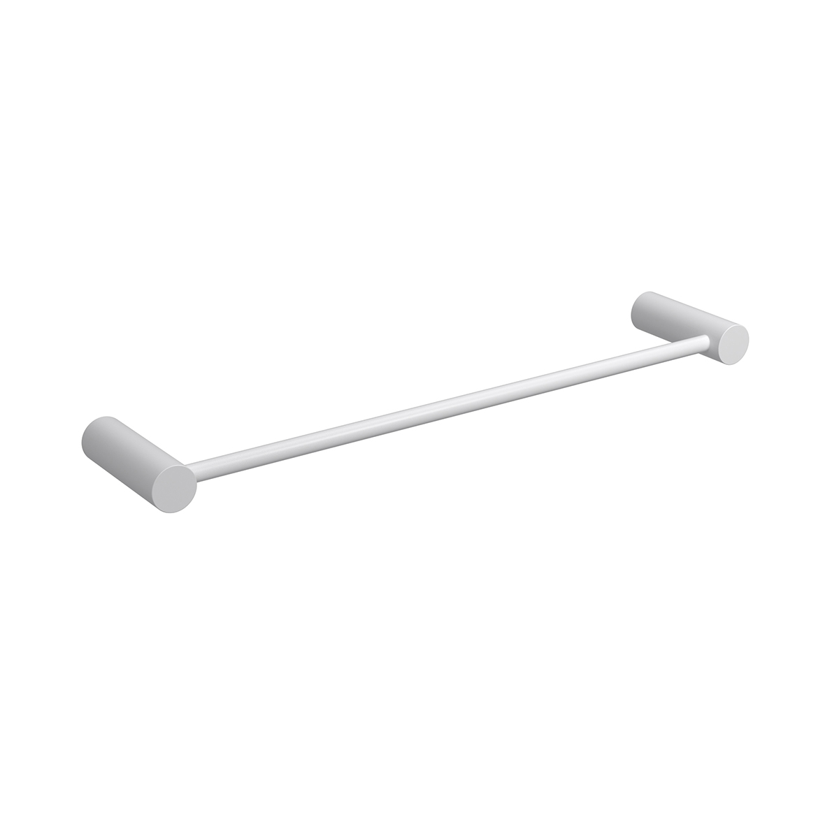 Porte-serviette 50cm tubo inox blanc 1 barre