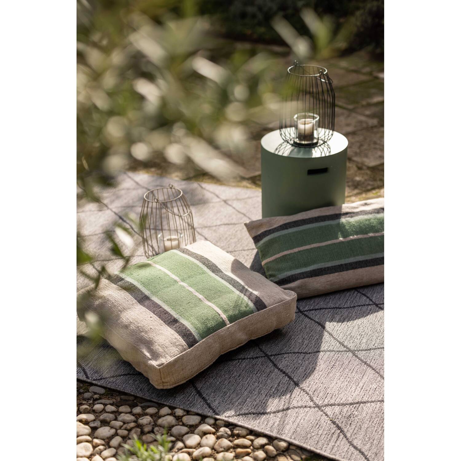 Zitkussen Vivaraise Gatsby - Eucalyptusgroen (55 x 55 x 10 cm)