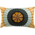 Coussin brodé Zeno Vivaraise - Motif floral en relief, 100% coton - 40 x 65 cm - Happy Garden