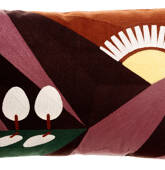 Coussin brodé Eol en coton...