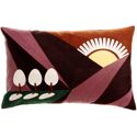 Coussin brodé Eol en coton - Vivaraise - Happy Garden