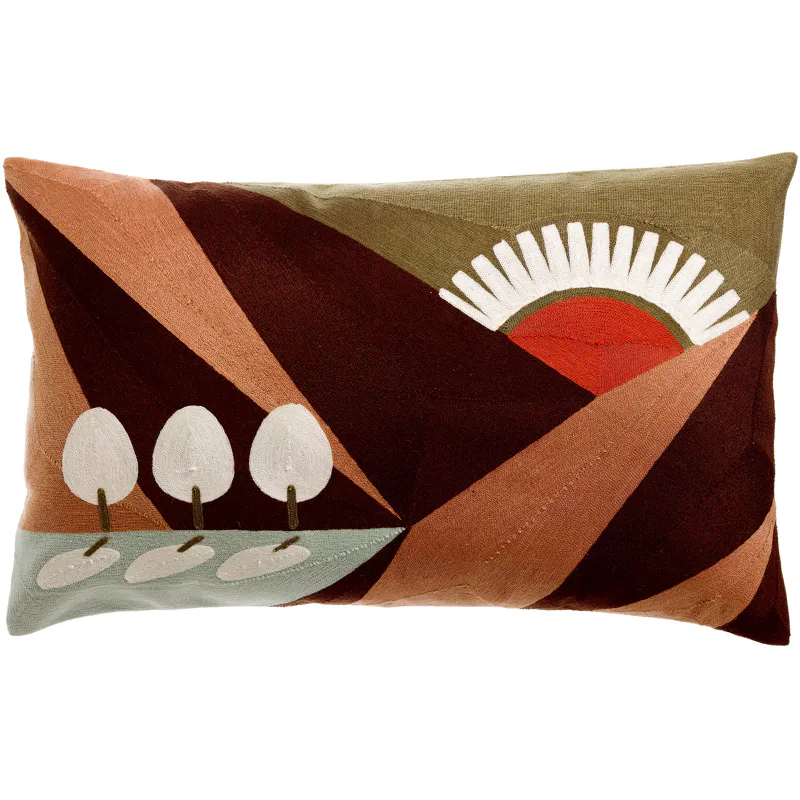 Coussin brodé Eol en coton... - Happy Garden