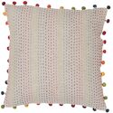Coussin Gastounet Vivaraise - Coton avec pompons satinés - 45 x 45 cm - Happy Garden